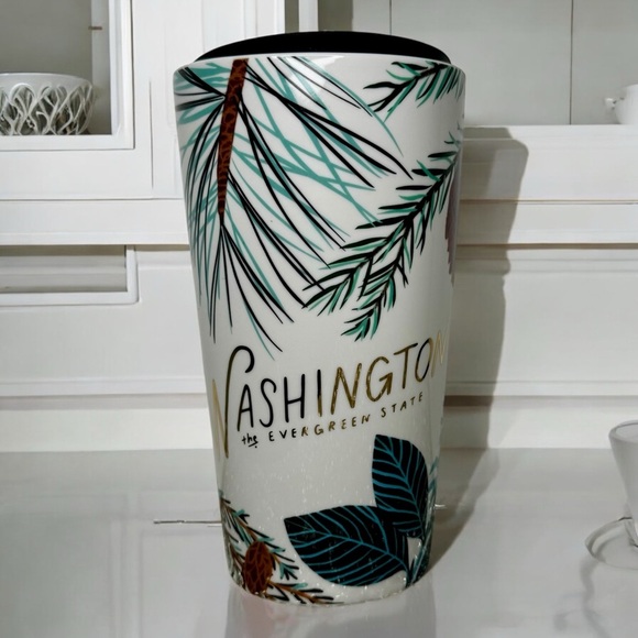 Starbucks Washington The Evergreen State Travel Mug Cup with Lid 12oz NWT - Picture 1 of 7